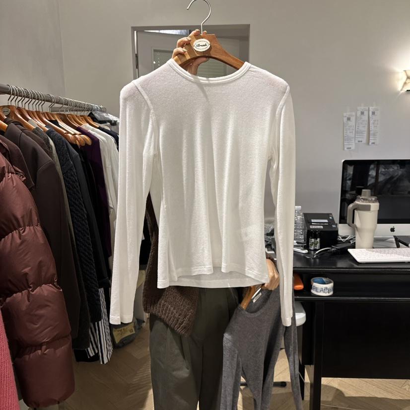 BRUSH-P東大門㊣直郵女士新品推薦時尚真品長袖T恤天絲羊毛BRUSH-P長袖T恤