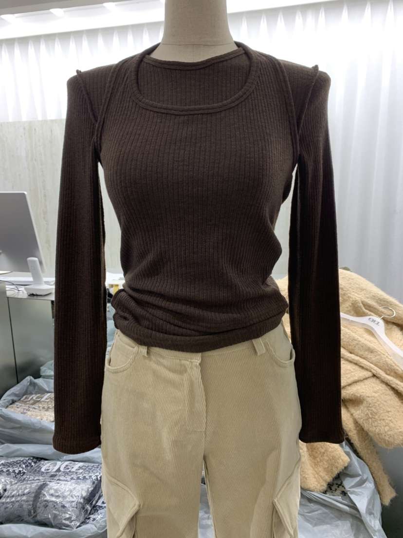 EYEL東大門㊣直郵女裝新款25秋冬推薦職業人氣針織衫雙排扣EYEL針織衫