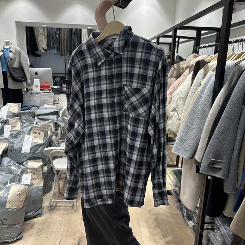 BRUNI/RICOTTA韓國代購㊣女裝新品25秋冬熱賣休閑襯衫蕾絲衫BRUNI/RICOTTA襯衫/蕾絲衫