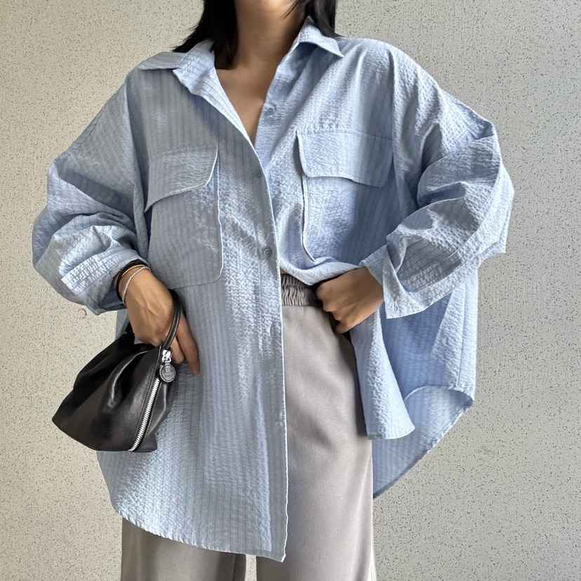 I BLLE東大門㊣實拍女裝新品25秋冬時尚推薦熱賣襯衫蕾絲衫I BLLE襯衫/蕾絲衫