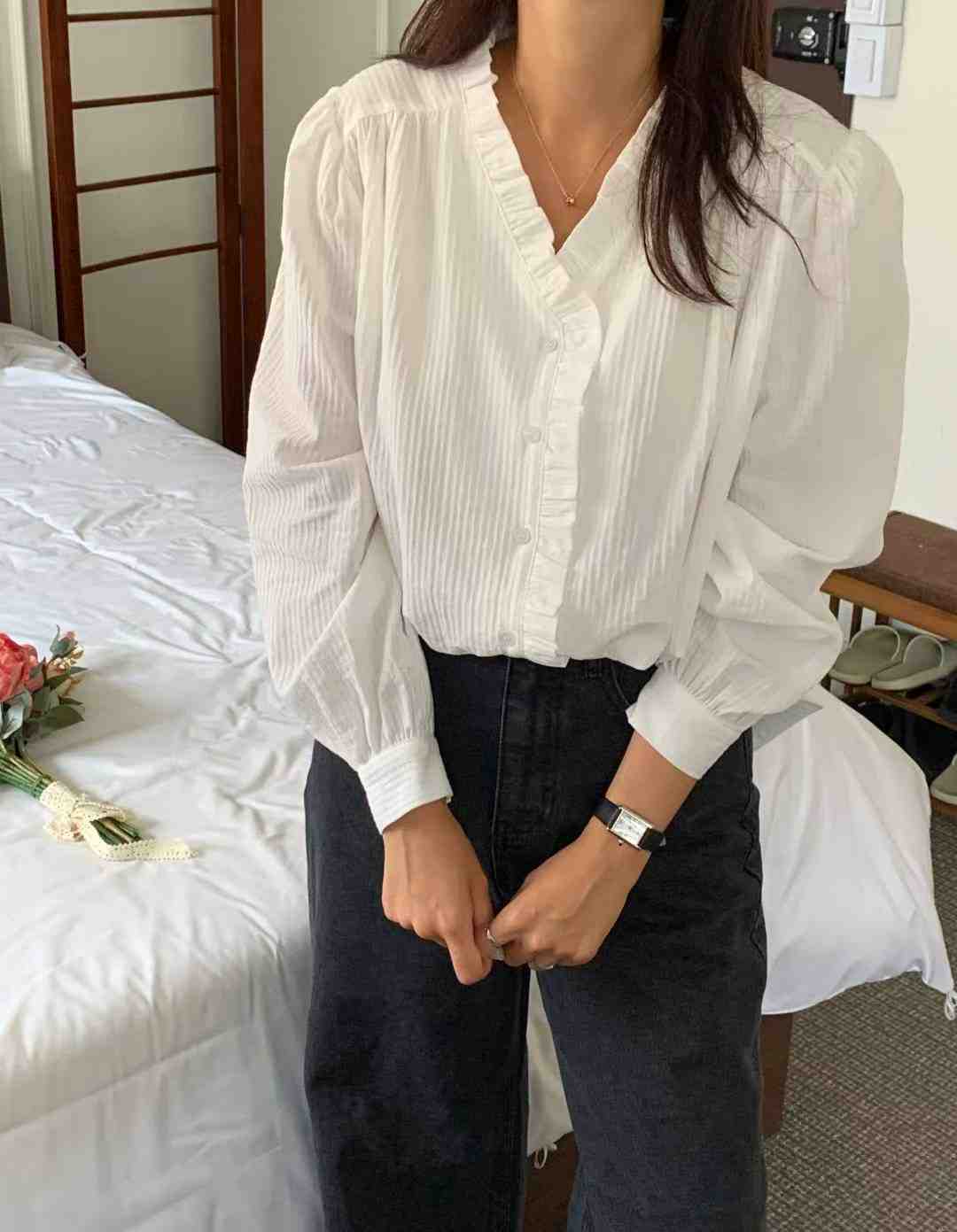 I_HOUR東大門㊣代購女士新品真品推薦時尚熱賣25秋冬襯衫蕾絲衫i hour襯衫/蕾絲衫