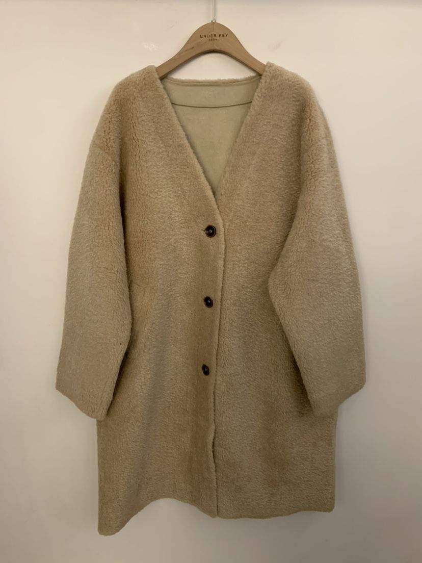 UNDER KEY東大門㊣代購女裝新款休閑25秋冬中長款大衣羊毛UNDER KEY中長款大衣