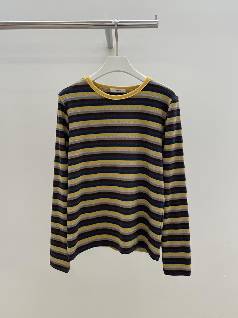 PEBBLE東大門㊣直郵女裝新款休閑推薦時尚25秋冬職業長袖T恤PEBBLE/LAYER長袖T恤