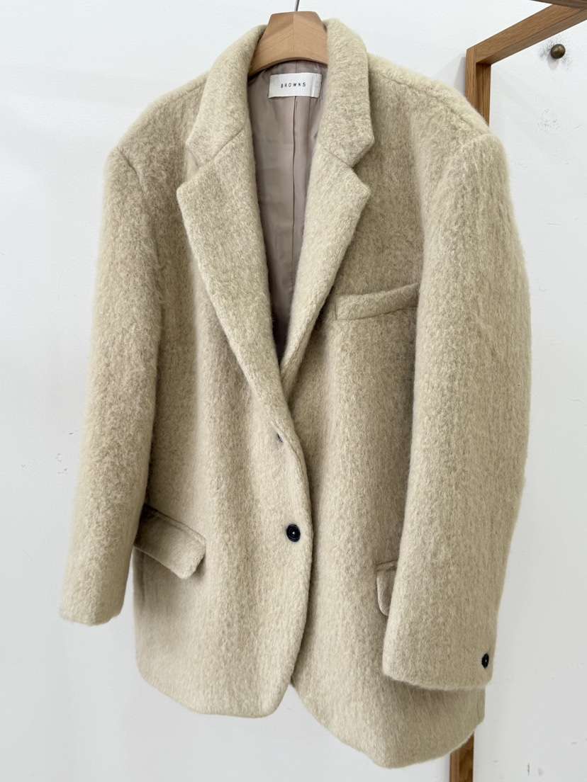 BROWNS-P東大門㊣代購女士新款熱賣推薦人氣真品夾克馬海毛BROWNS-P夾克