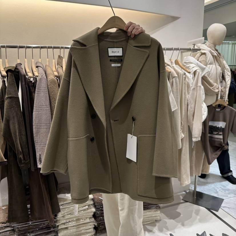 BLUEI-D東大門㊣代購女裝新款真品人氣時尚推薦休閑短款大衣Blue i-d短款大衣