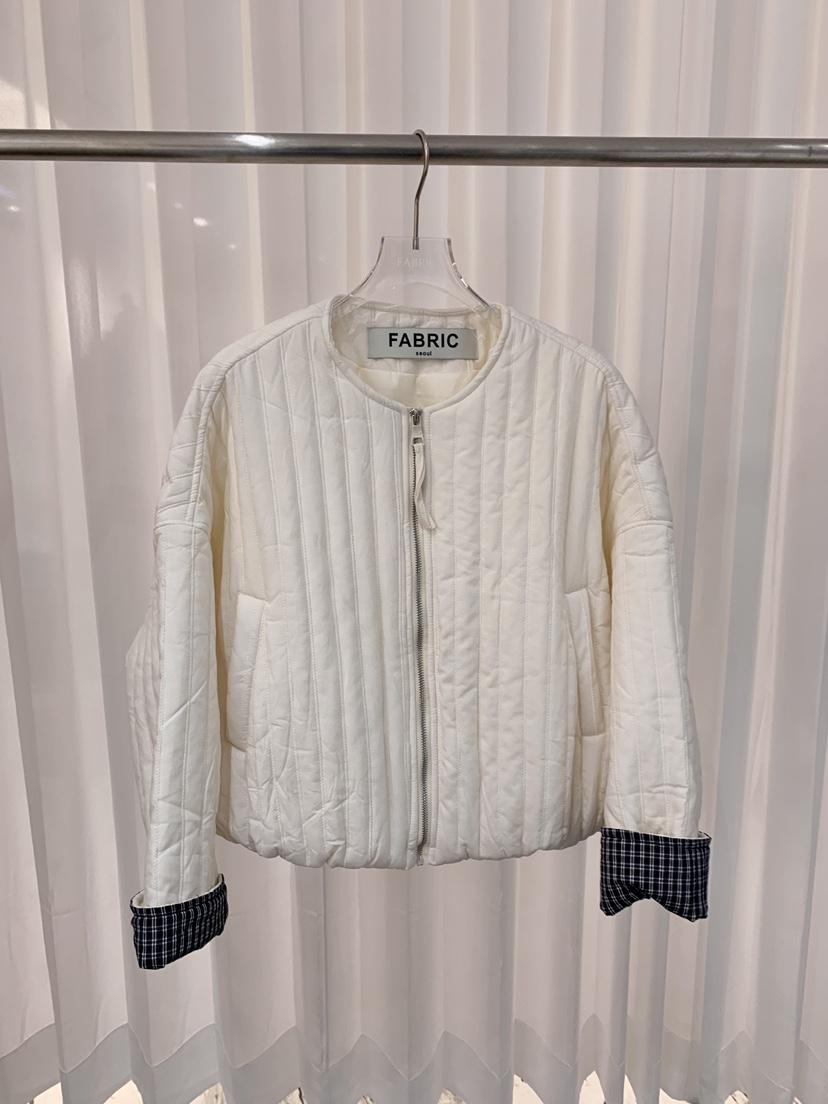 FABRIC韓國直郵㊣女裝新品休閑真品推薦人氣時尚25秋冬夾克條紋FABRIC夾克