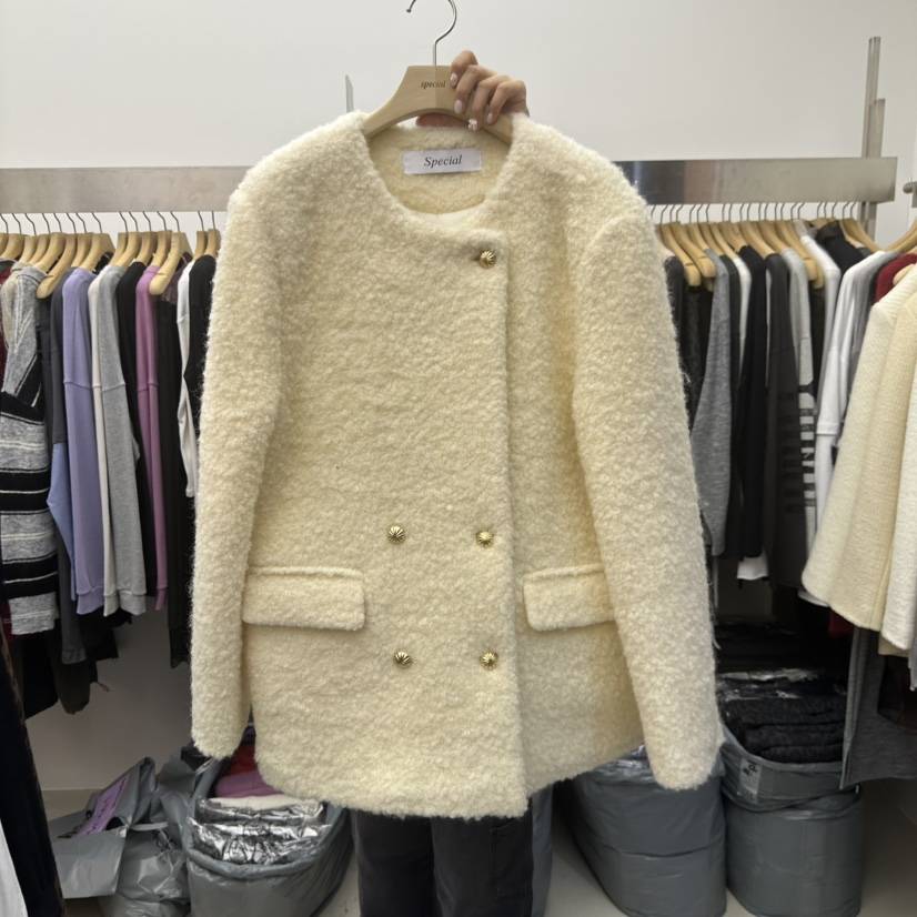 SPECIAL韓國代購㊣女士新款25秋冬推薦時尚真品職業短款大衣SPECIAL短款大衣