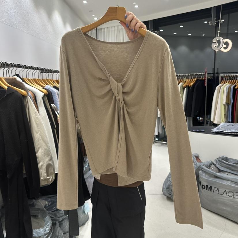 TREND SELLER/G東大門㊣實拍女士新品人氣職業時尚長袖T恤G/TREND SELLER長袖T恤