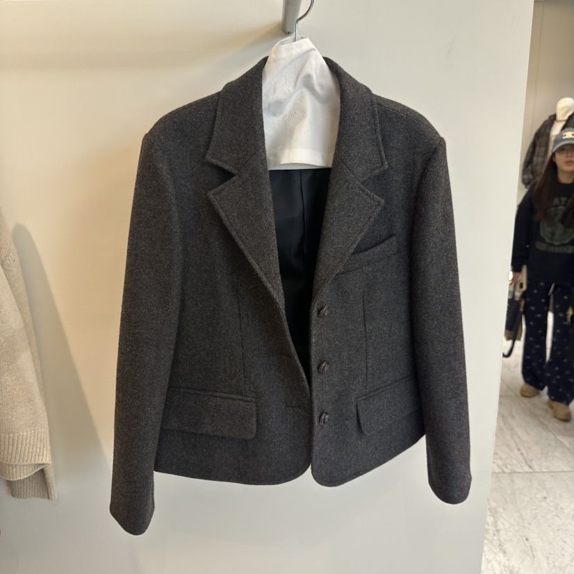 AGO韓國代購㊣女裝新品熱賣職業真品25秋冬推薦時尚夾克羊毛AGO夾克