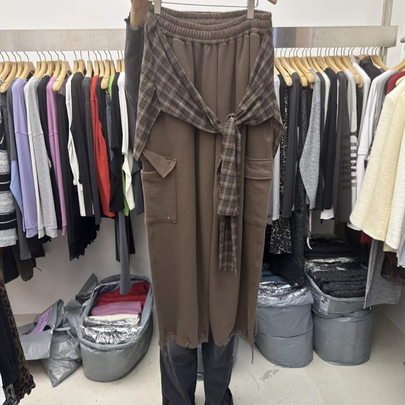 SPECIAL韓國代購㊣女裝新品休閑推薦熱賣25秋冬休閑褲假兩件SPECIAL休閑褲