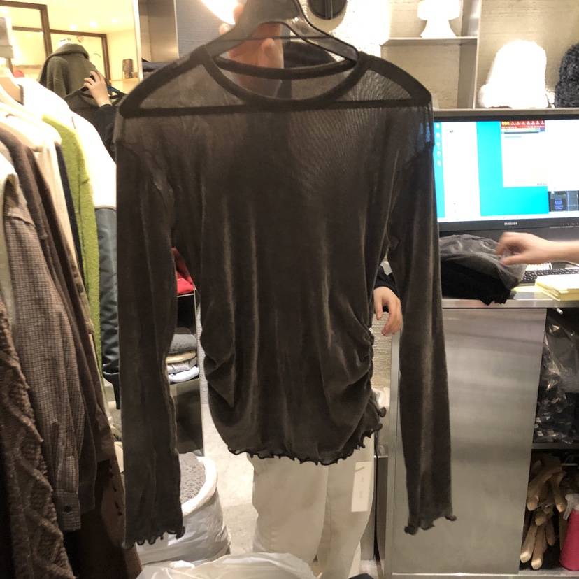 B_GARDER東大門㊣代購女裝新品職業推薦真品休閑熱賣長袖T恤絨B.GARDER長袖T恤