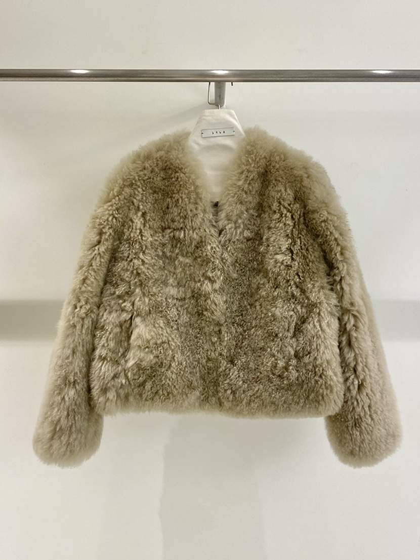 1968韓國代購㊣女裝新款人氣熱賣25秋冬推薦短款大衣V領羊絨1968/YEOUYA短款大衣