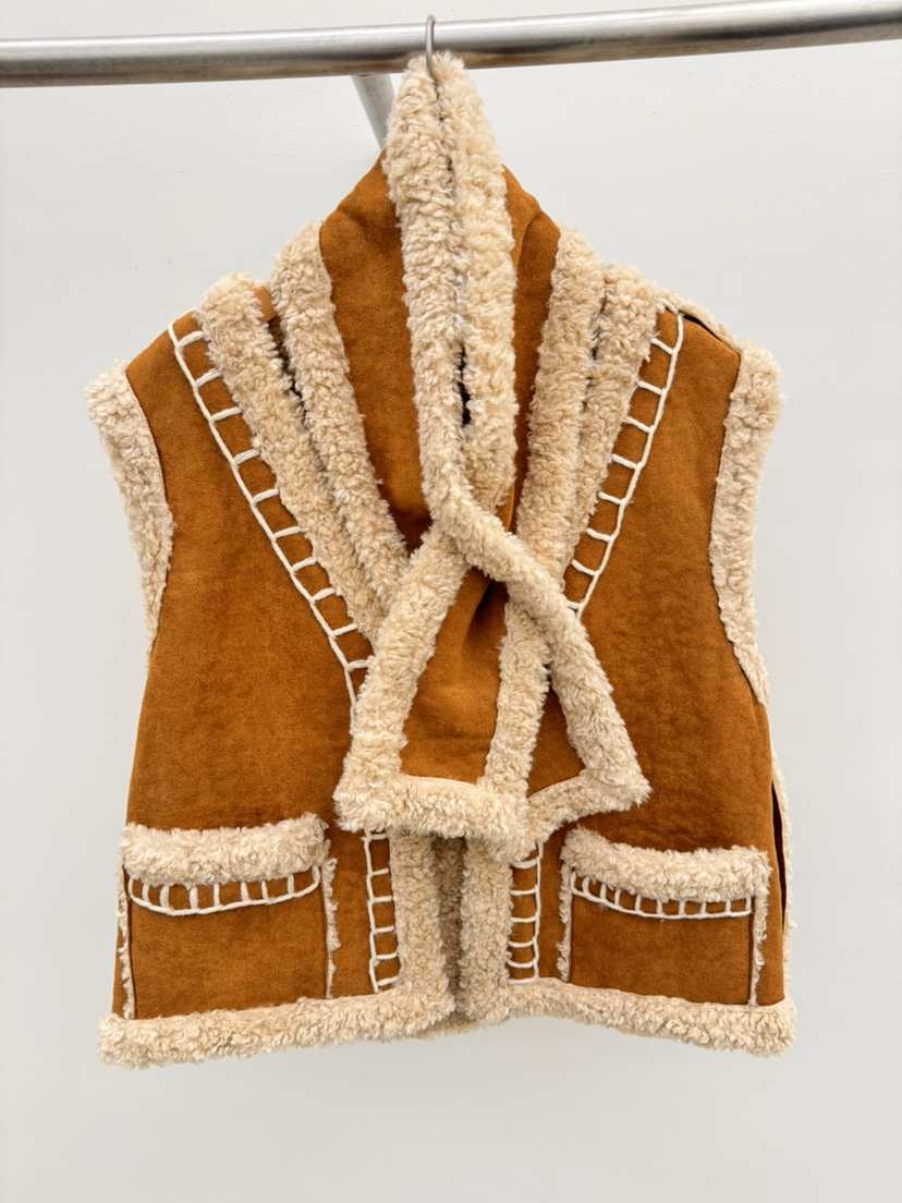 THORE韓國直郵㊣女士新款真品休閑時尚25秋冬推薦馬甲含圍巾THORE馬甲