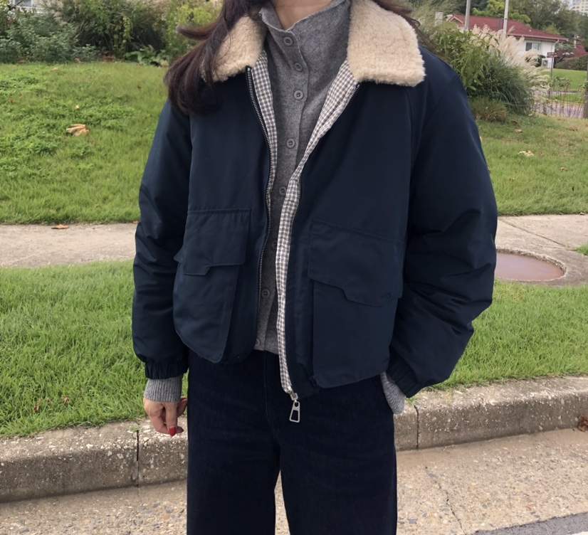 GLAD SOME韓國直郵㊣女士新品休閑25秋冬短款羽絨服里外穿羊毛GLAD SOME短款羽絨服