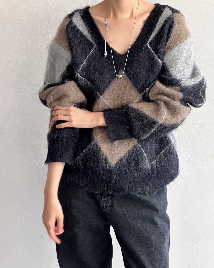 HOWDY韓國代購㊣女裝新品人氣25秋冬休閑真品推薦時尚針織衫howdy針織衫