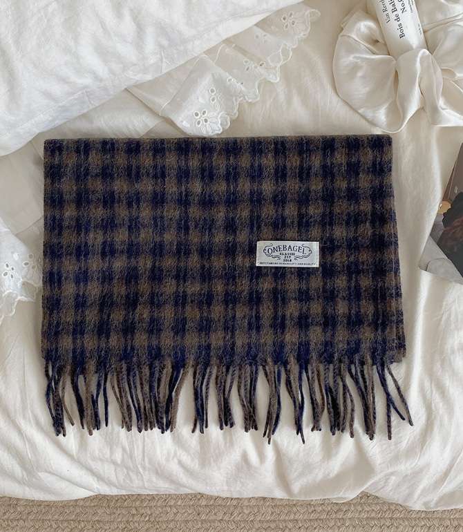 POSH BLUE韓國直郵㊣女裝新品熱賣25秋冬人氣圍巾披肩羊毛POSH BLUE圍巾/披肩