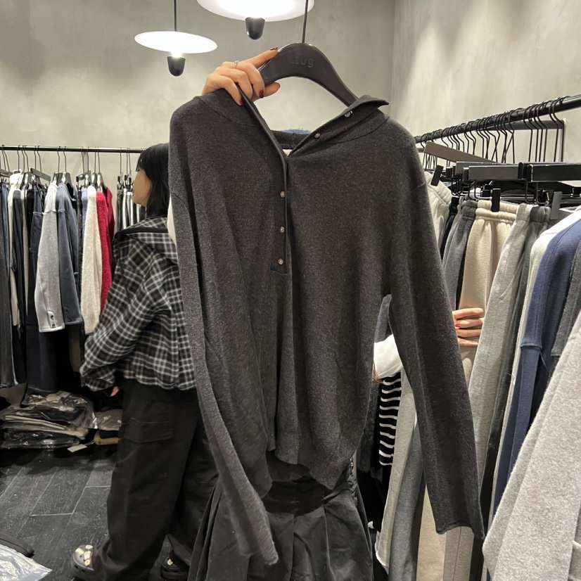 TUG東大門㊣實拍女士新款25秋冬休閑時尚長袖T恤連帽衫羊毛TUG長袖T恤