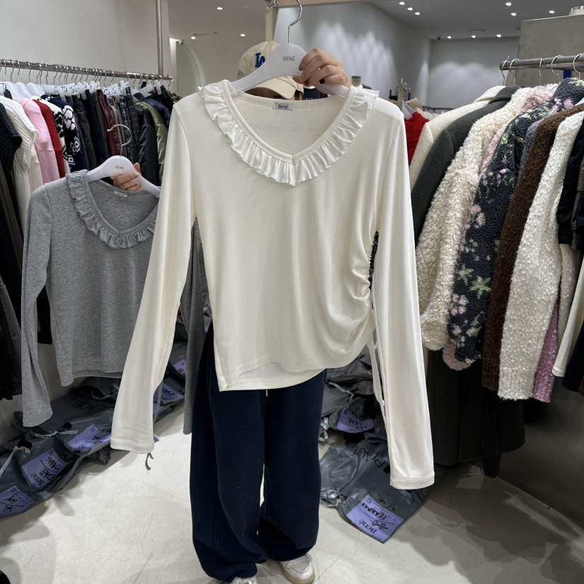 BENE東大門㊣實拍女裝新品25秋冬職業熱賣人氣推薦休閑長袖T恤BENE長袖T恤