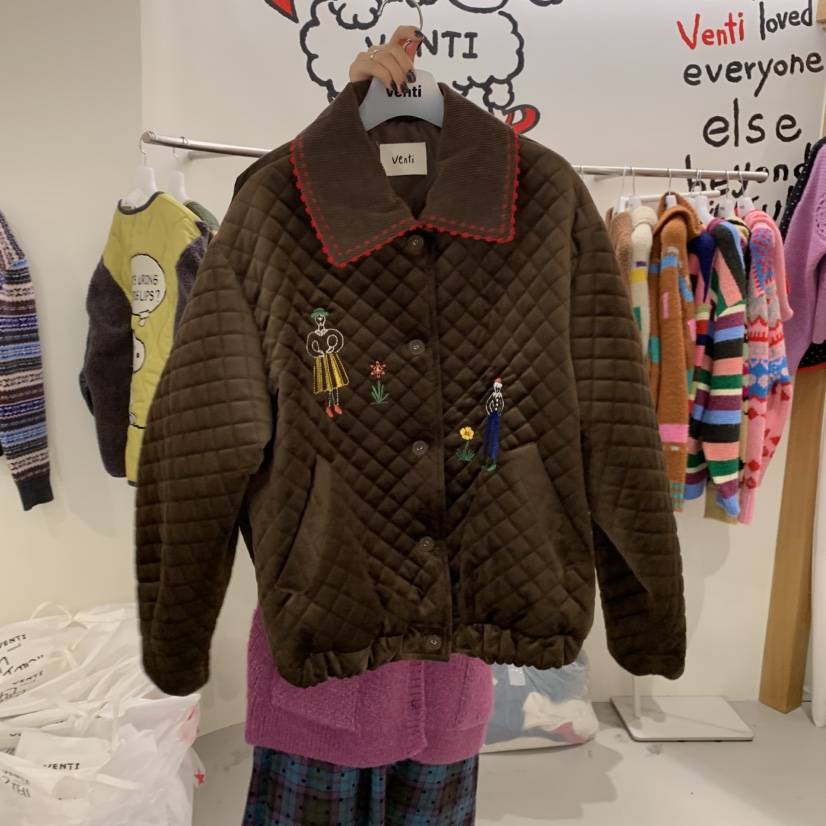 VENTI東大門㊣直郵女裝新款熱賣休閑人氣推薦夾克雙層絎縫棉VENTI夾克