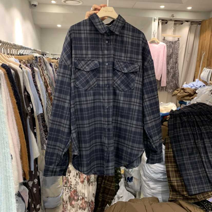 LOGROAD韓國直郵㊣女士新品時尚真品25秋冬休閑人氣襯衫蕾絲衫LOG ROAD襯衫/蕾絲衫