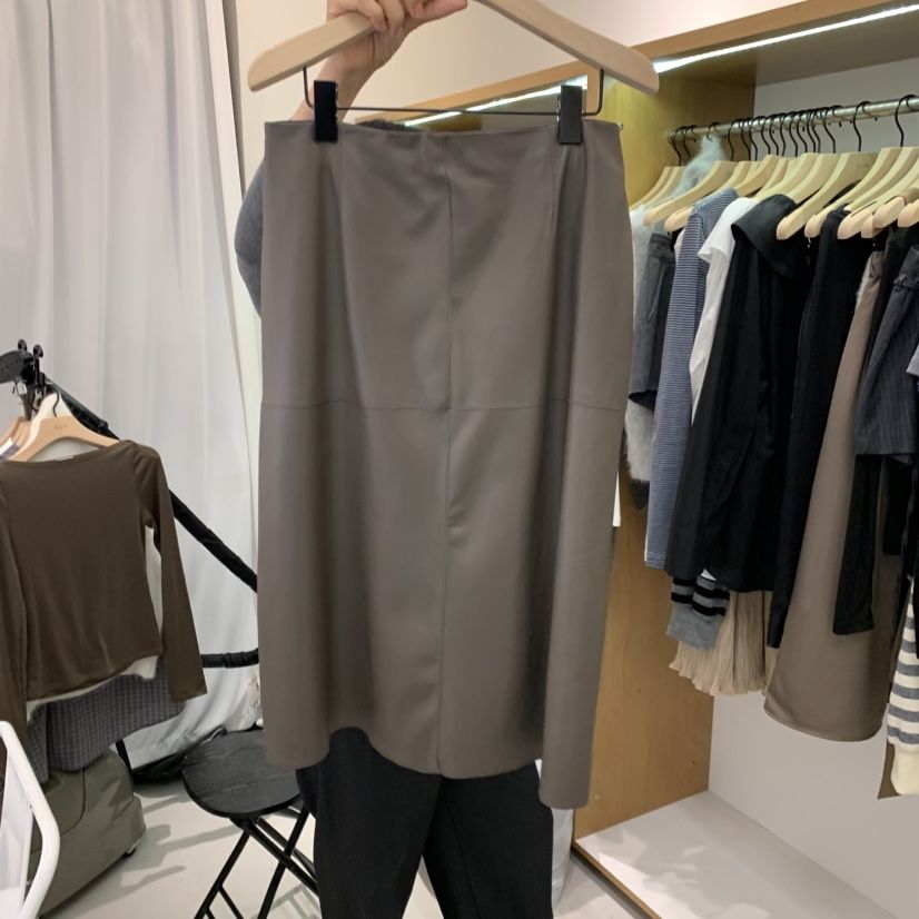 ALOT東大門㊣代購女裝新品職業真品時尚熱賣半身裙中短裙皮革A LOT半身裙/中短裙