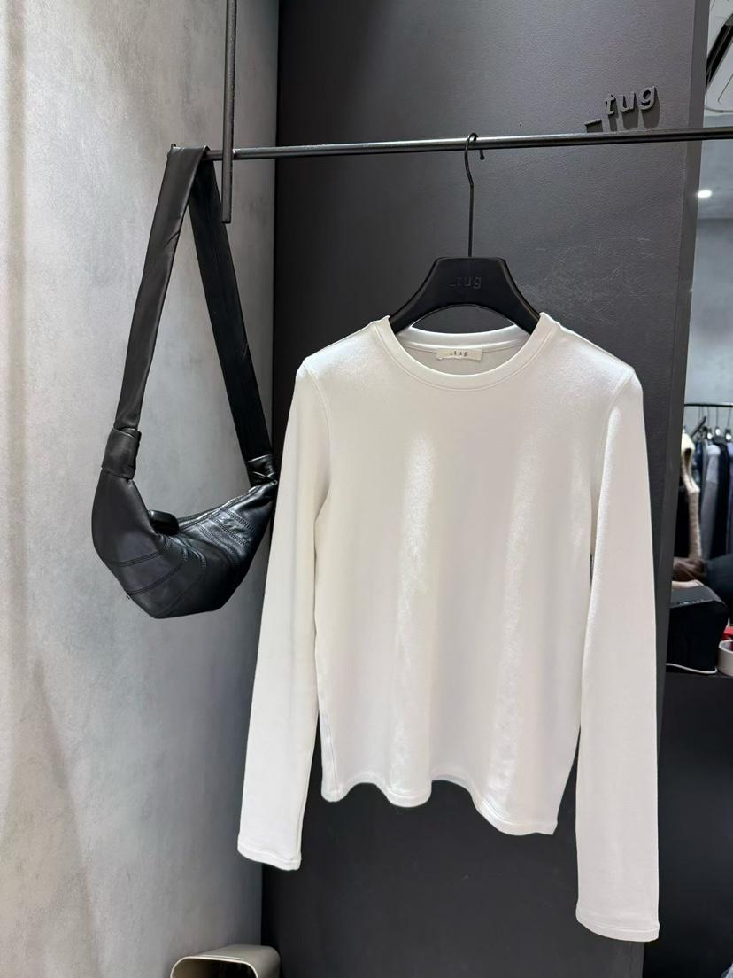 TUG東大門㊣實拍女裝新品熱賣職業時尚25秋冬休閑長袖T恤紐扣TUG長袖T恤