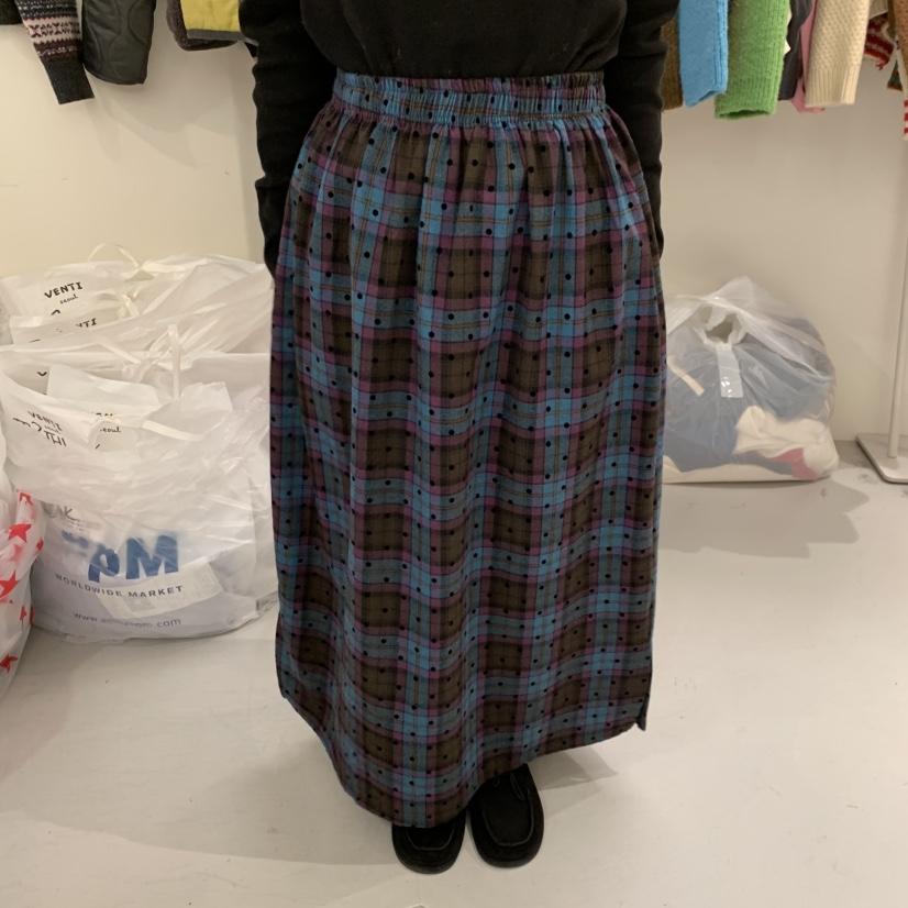 VENTI東大門㊣直郵女裝新款休閑真品熱賣人氣長裙格紋半身裙VENTI長裙