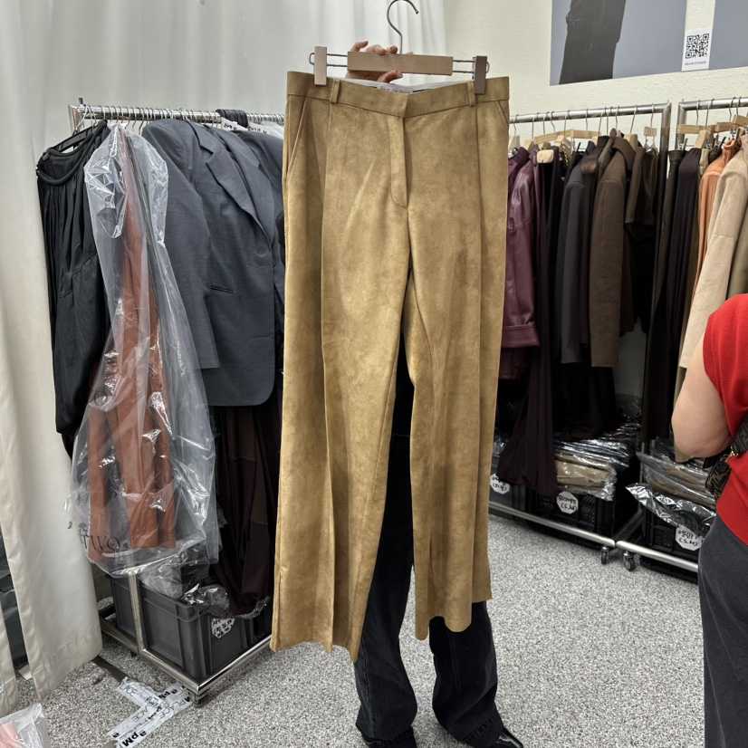 ONEBYTWO東大門㊣實拍女裝新品休閑25秋冬熱賣休閑褲絨面革ONE BY TWO休閑褲