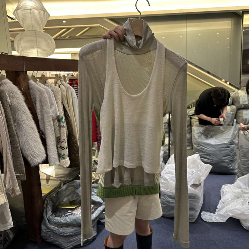 FURE韓國代購㊣女裝新款職業推薦熱賣吊帶背心不含內搭羊毛FURE吊帶/背心