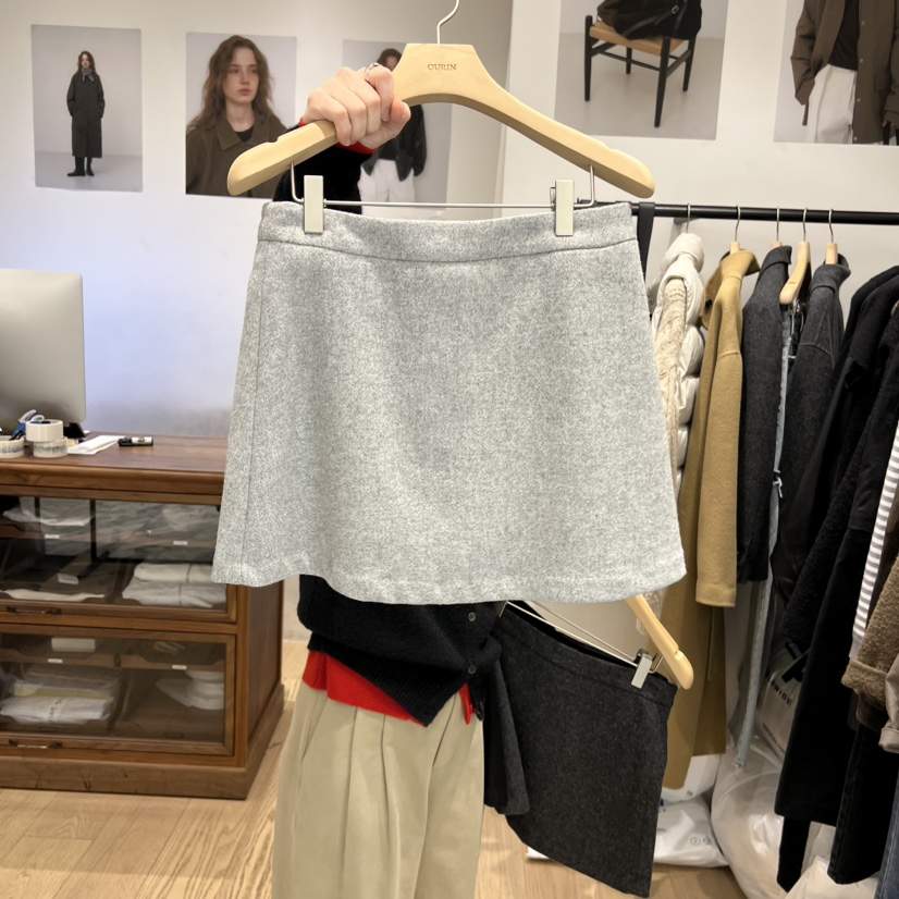 OURIN東大門㊣代購女裝新品推薦熱賣休閑時尚真品職業短裙羊毛OURIN短裙