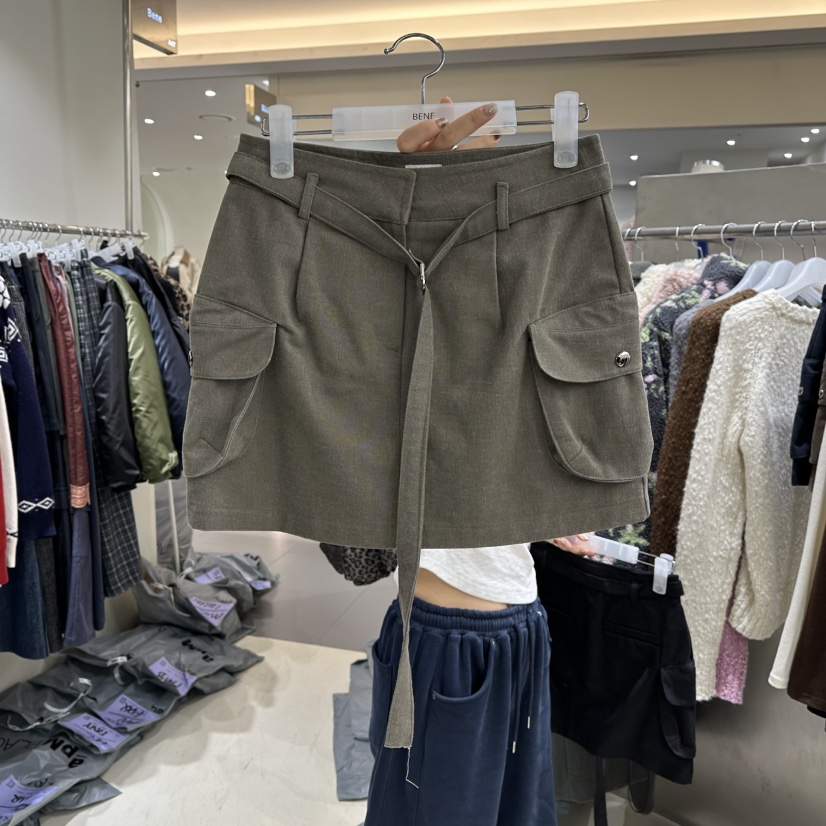 BENE東大門㊣直郵女士新品熱賣推薦人氣25秋冬休閑裙褲含腰帶BENE裙褲
