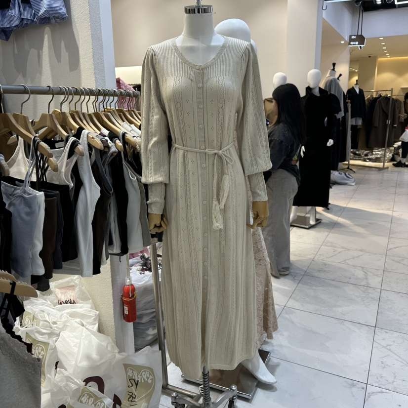 HIPTIQUE韓國直郵㊣女裝新款時尚推薦25秋冬職業連衣裙含腰繩HIPTIQUE連衣裙