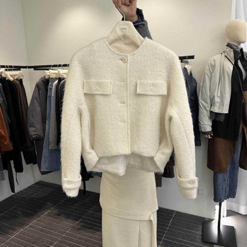 FIND-P韓國代購㊣女裝新款人氣真品職業25秋冬夾克羊毛花呢FIND-P夾克