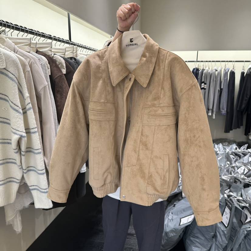 TOMGIRL東大門㊣實拍女裝新品真品休閑職業時尚推薦夾克絨面革TOMGIRL夾克