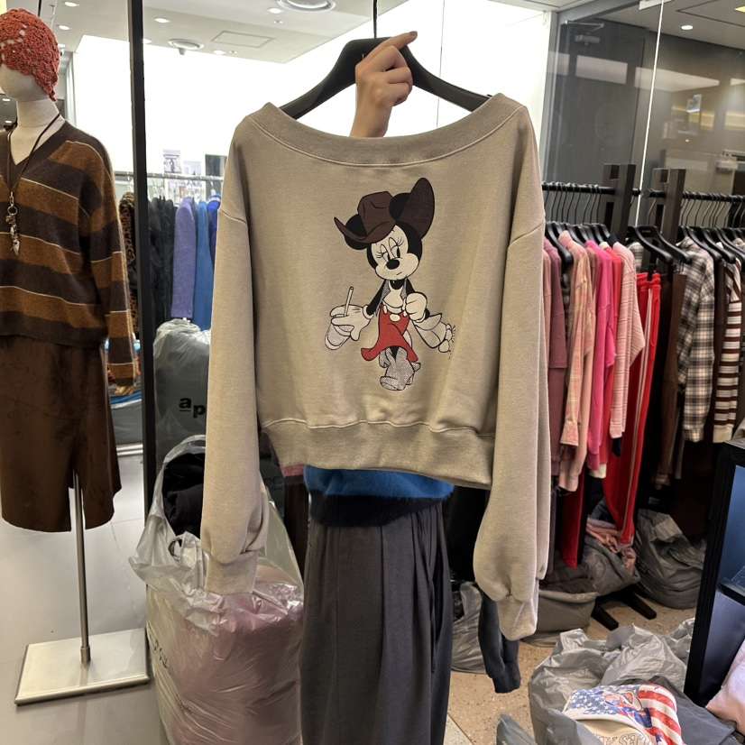 LE ETOILE東大門㊣實拍女士新品真品熱賣職業人氣衛衣露肩LE ETOILE衛衣