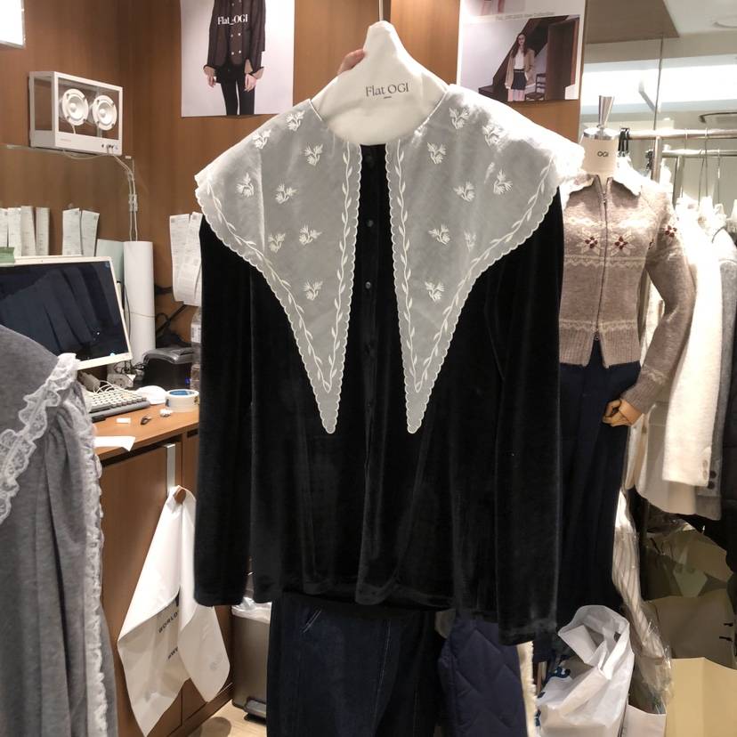 OGI東大門㊣直郵女士新款熱賣推薦職業真品25秋冬襯衫蕾絲衫FLat OGI襯衫/蕾絲衫
