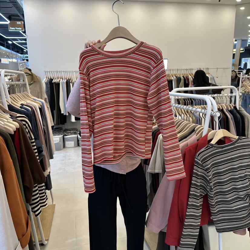 FUNNY POWDER韓國直郵㊣女士新品職業時尚人氣真品長袖T恤THE FUNNY長袖T恤