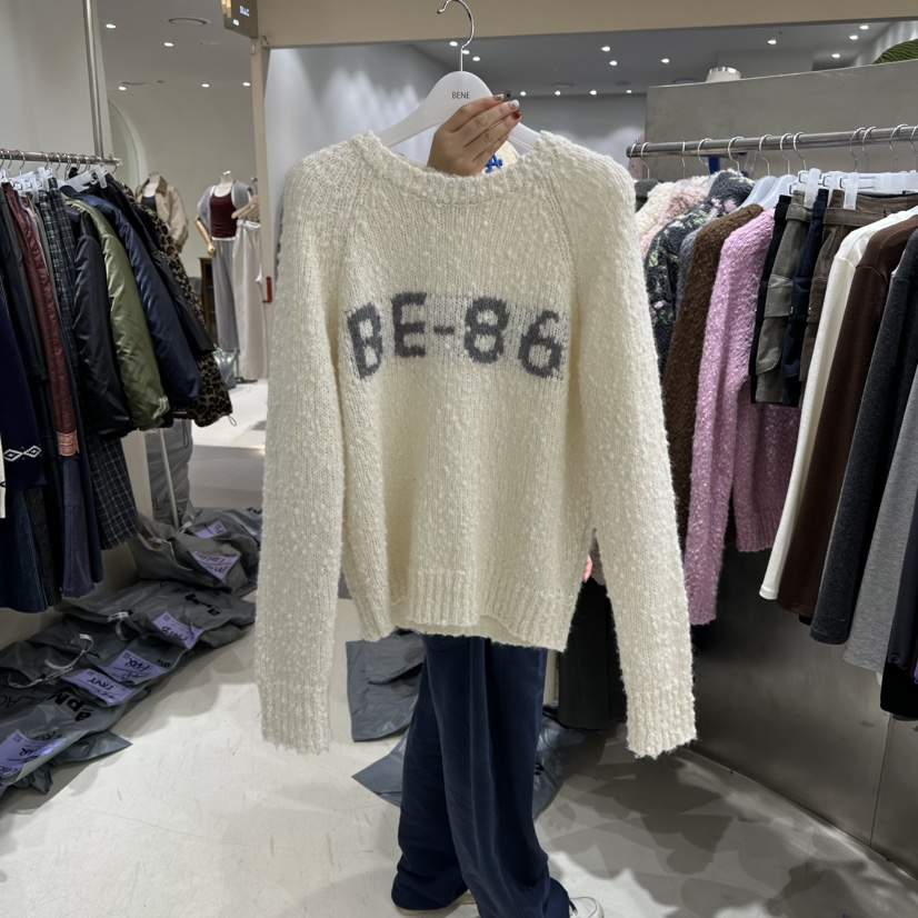 BENE韓國直郵㊣女士新品25秋冬推薦真品人氣休閑針織衫羊毛BENE針織衫