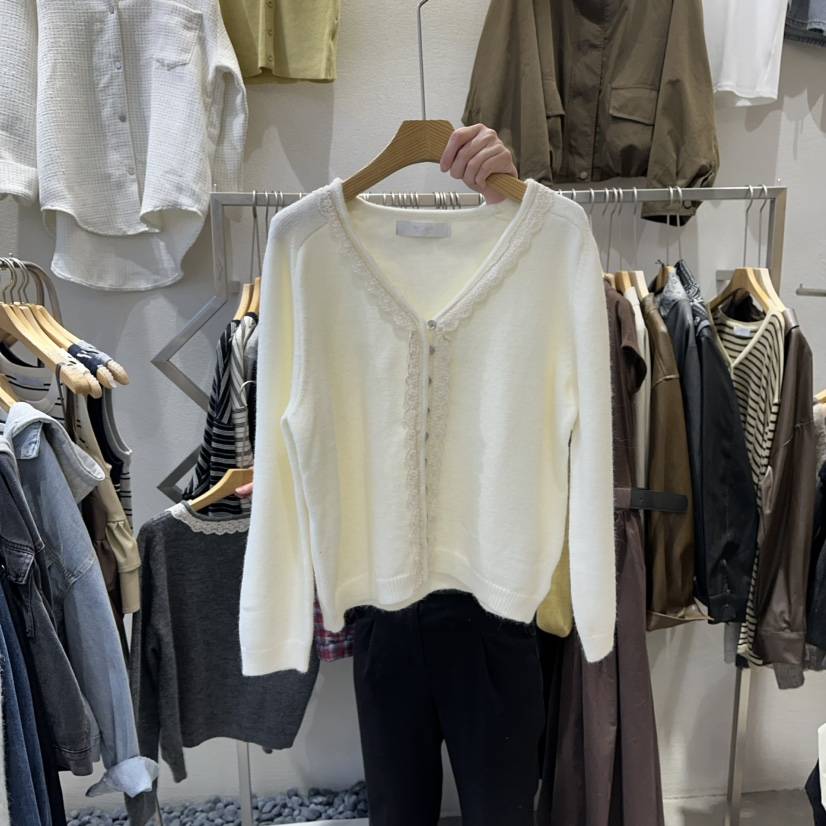 HIPTIQUE韓國代購㊣女士新款熱賣人氣職業真品毛衣羊毛蕾絲HIPTIQUE毛衣