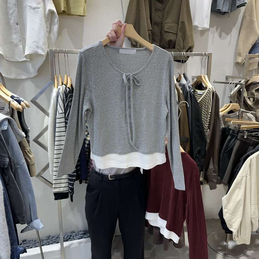 HIPTIQUE韓國代購㊣女裝新品職業時尚熱賣推薦25秋冬長袖T恤HIPTIQUE長袖T恤