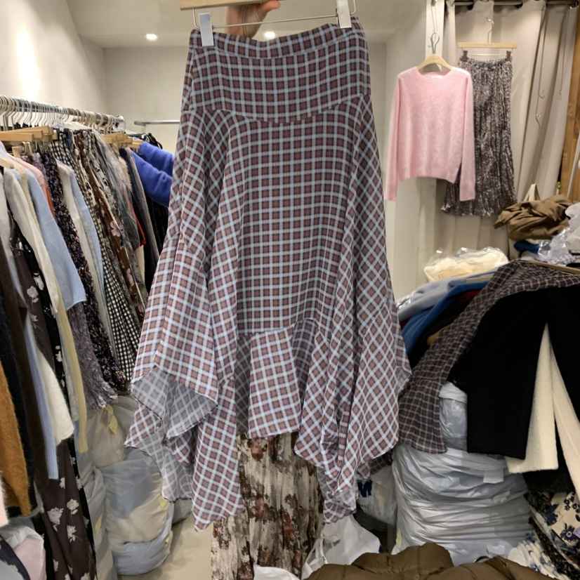 LOGROAD韓國直郵㊣女裝新品熱賣時尚休閑推薦職業半身裙中短裙LOG ROAD半身裙/中短裙