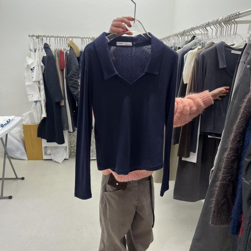 PADO東大門㊣直郵女裝新品休閑真品職業25秋冬熱賣長袖T恤網眼PADO長袖T恤