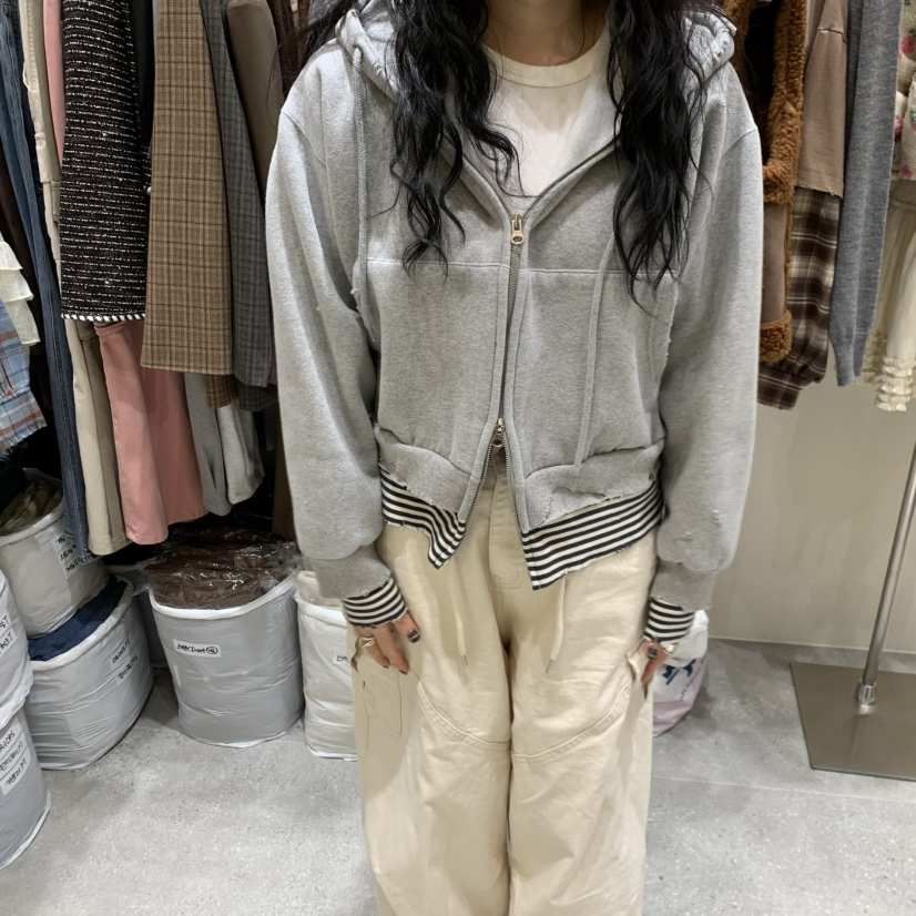 BY FLOW東大門㊣直郵女裝新款熱賣真品夾克連帽拉鏈衫拉絨BY FLOW夾克