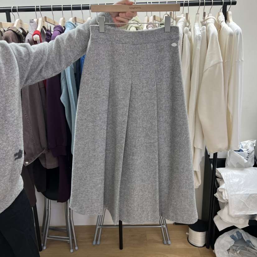 SPAGHETTI東大門㊣代購女士新款休閑真品職業半身裙中短裙褶皺spaghetti半身裙/中短裙