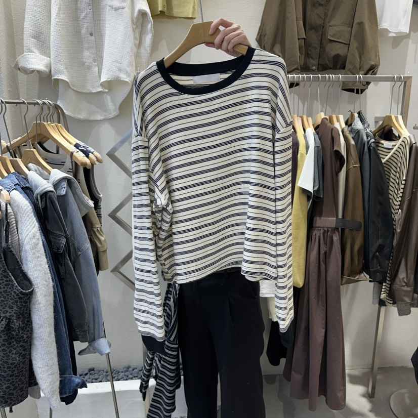 HIPTIQUE韓國直郵㊣女裝新款人氣推薦25秋冬真品職業長袖T恤HIPTIQUE長袖T恤