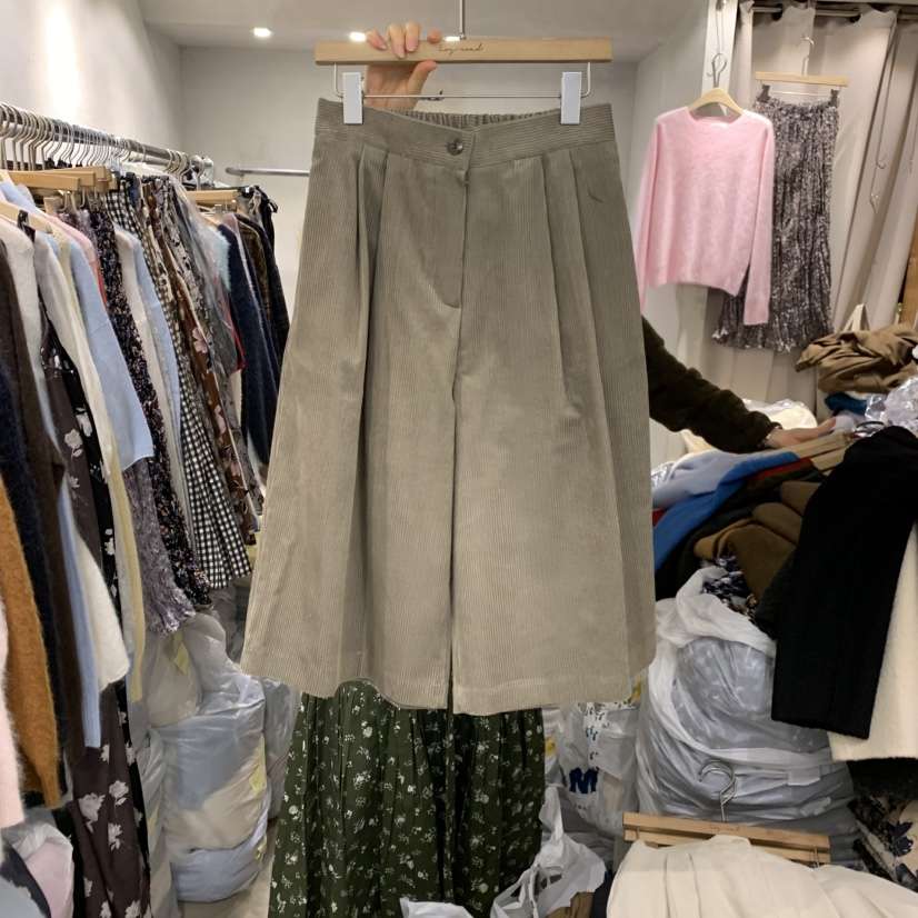 LOGROAD韓國代購㊣女士新款25秋冬時尚真品職業人氣短褲燈芯絨LOG ROAD短褲