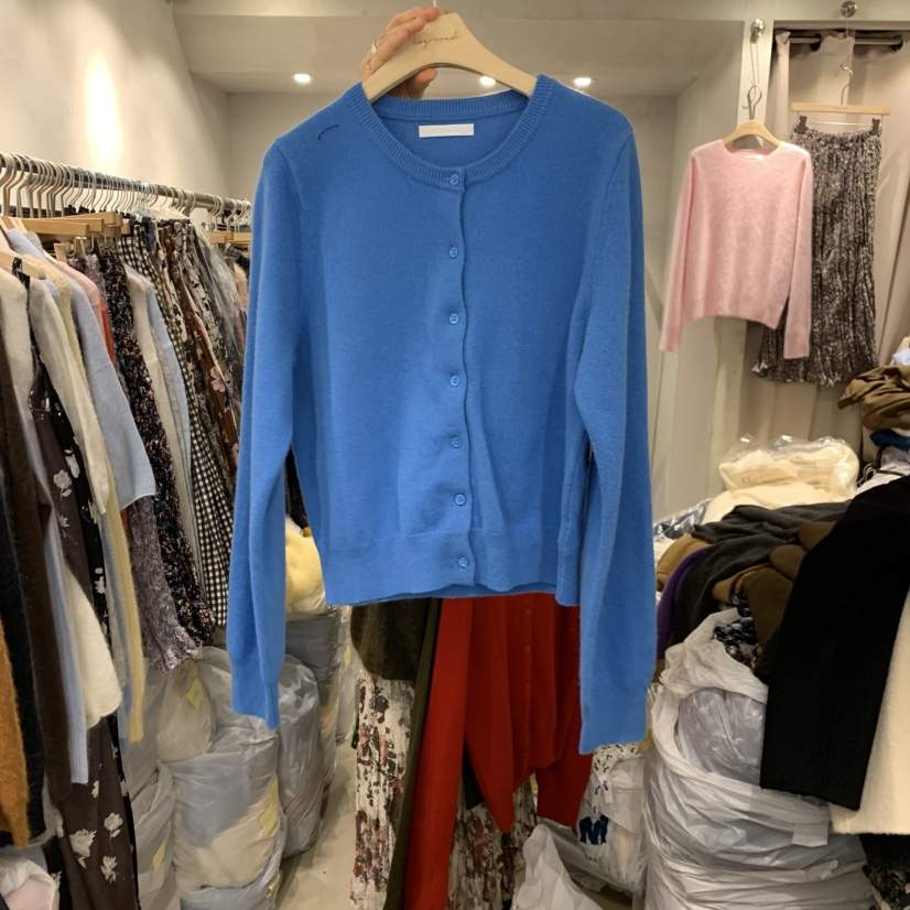 LOGROAD東大門㊣實拍女裝新款真品職業25秋冬人氣針織衫開襟衫LOG ROAD針織衫