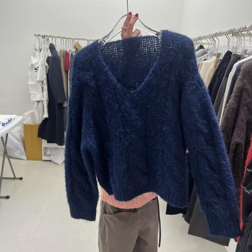 PADO韓國代購㊣女裝新品時尚真品職業休閑人氣推薦針織衫拉絨PADO針織衫