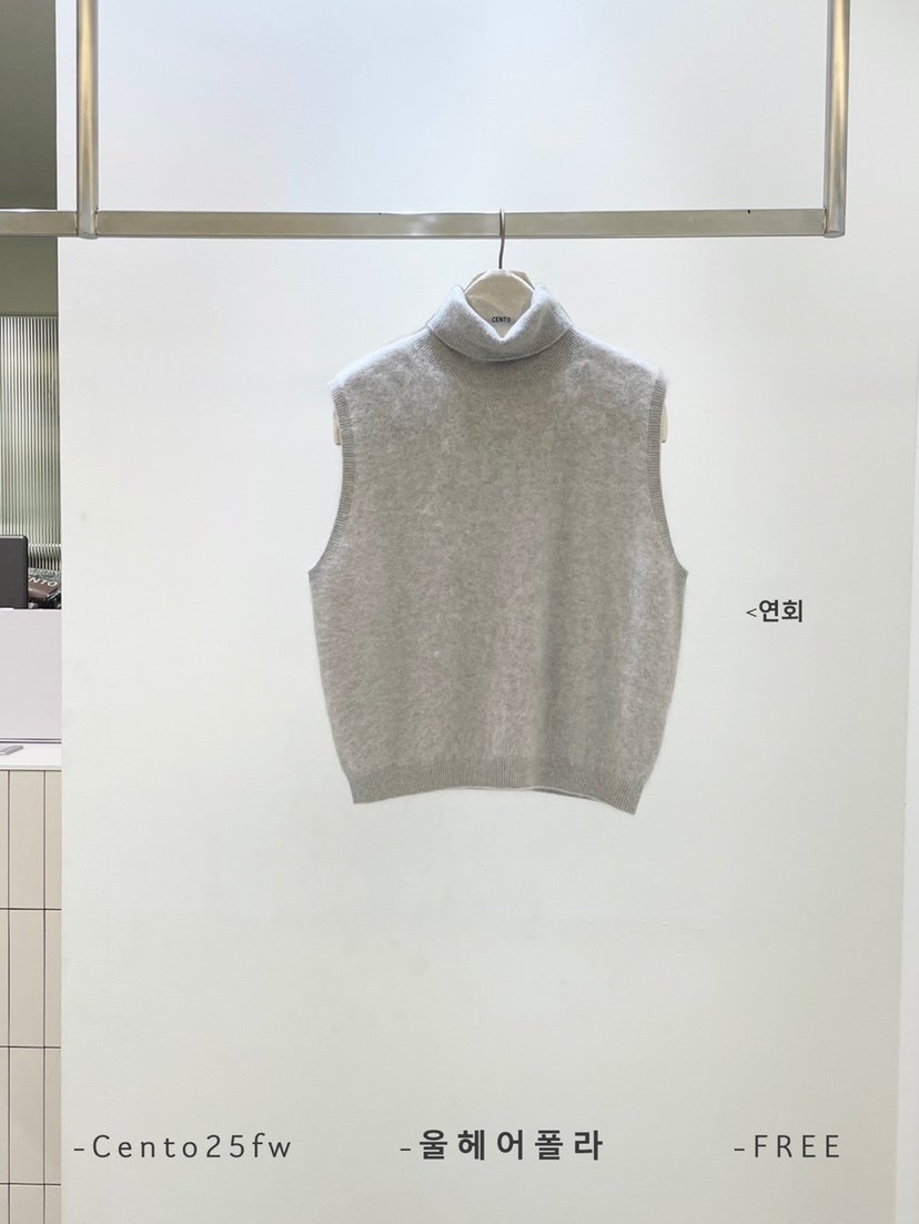 CENTO韓國直郵㊣女裝新款休閑推薦25秋冬熱賣職業吊帶背心羊毛CENTO吊帶/背心