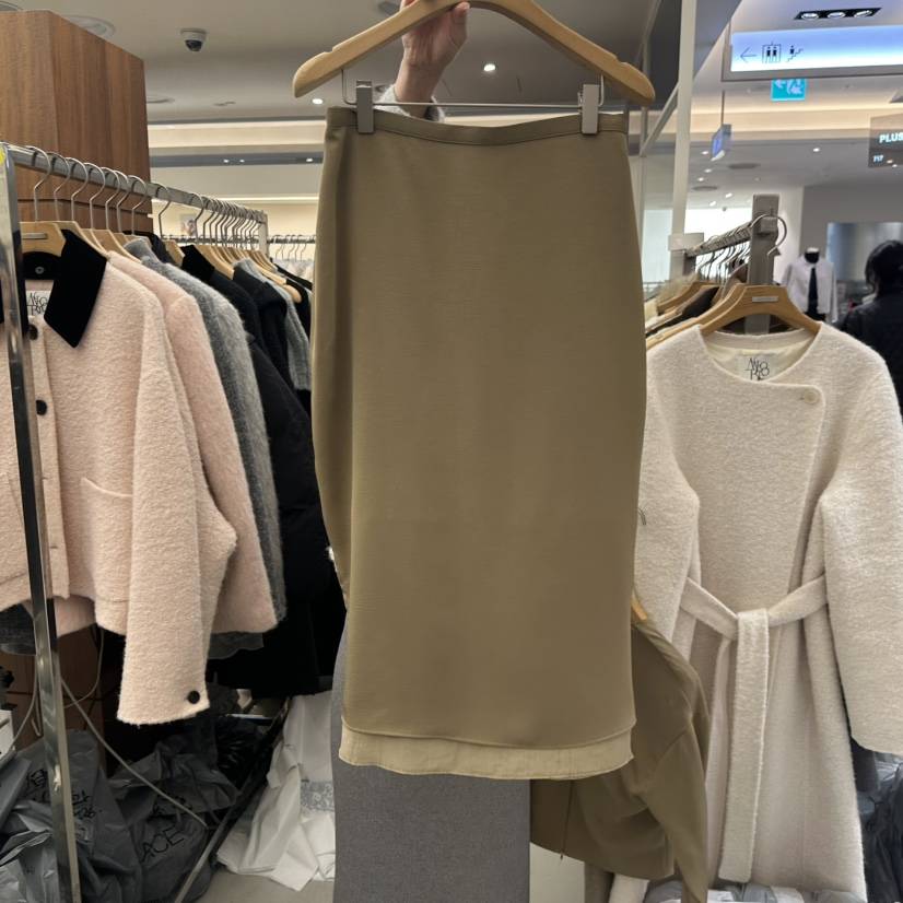 MER韓國直郵㊣女裝新品真品人氣職業休閑推薦熱賣時尚25秋冬長裙MER/ANGELO BIANCO長裙